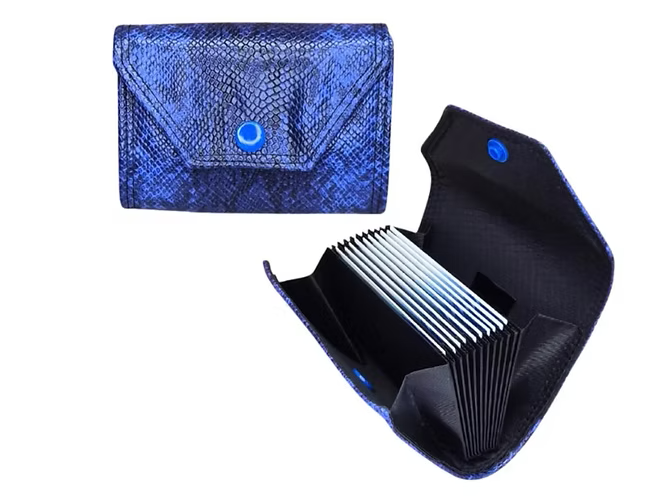 Blue Snakeskin Wallet